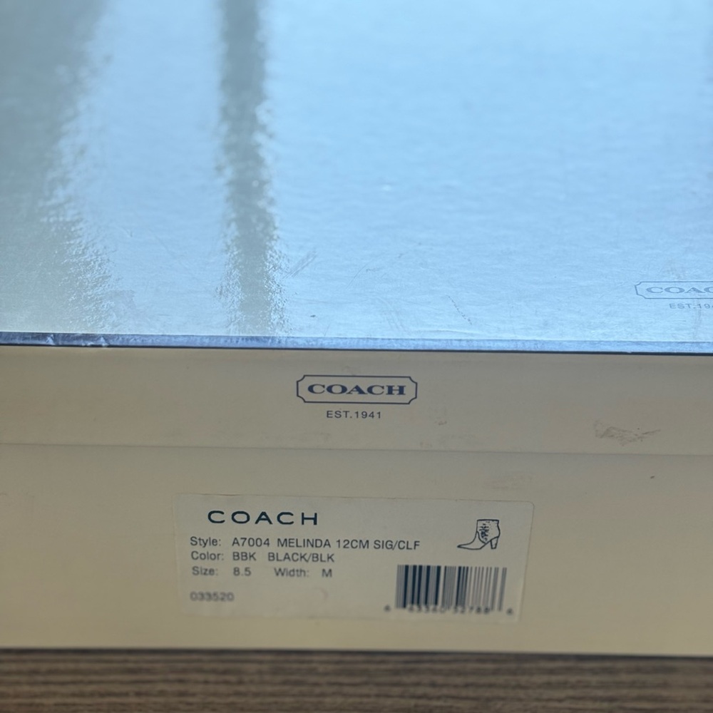Coach Black Heeled Ankle Boots - Picture 4 of 4